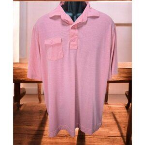 Footjoy FJ Men's Pocket Polo Large Athletic Solid Pink